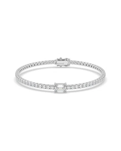 Lab Grown Diamonds 14k 3.00 Ct. Tw. Lab-grown Diamond Bracelet In Silver