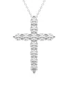 Lab Grown Diamonds 14k 3.00 Ct. Tw. Lab-grown Diamond Cross Pendant