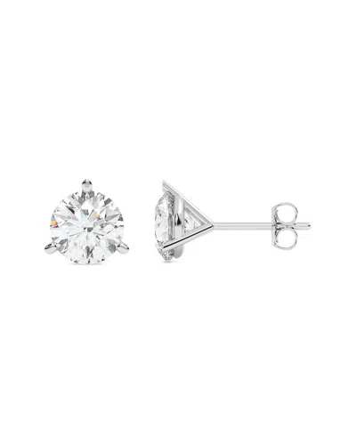 Lab Grown Diamonds 14k 3.00 Ct. Tw. Lab-grown Diamond Earrings In Metallic