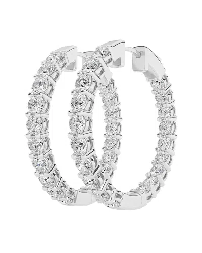 Lab Grown Diamonds 14k 3.00 Ct. Tw. Lab-grown Diamond Hoops In Green