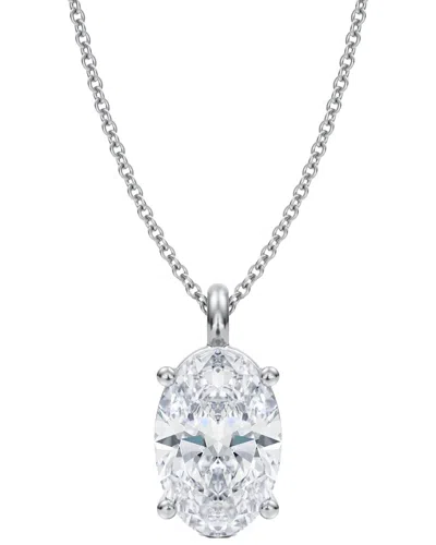 Lab Grown Diamonds 14k 3.00 Ct. Tw. Lab-grown Diamond Necklace In Metallic