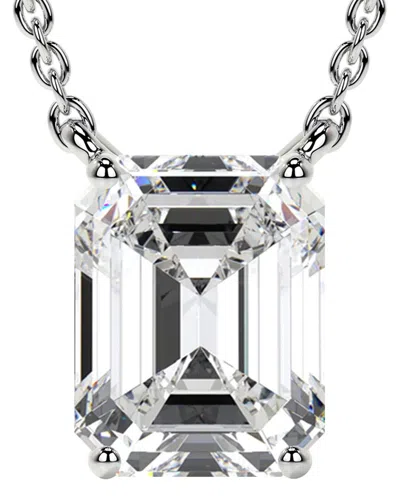 Lab Grown Diamonds 14k 3.00 Ct. Tw. Lab-grown Diamond Necklace In Metallic