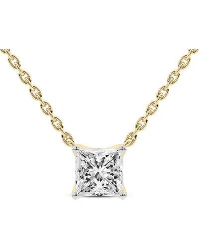 Lab Grown Diamonds 14k 3.00 Ct. Tw. Lab-grown Diamond Necklace In Metallic