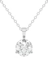 Lab Grown Diamonds 14k 3.00 Ct. Tw. Lab-grown Diamond Necklace In Metallic
