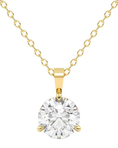 Lab Grown Diamonds 14k 3.00 Ct. Tw. Lab-grown Diamond Necklace In Gold