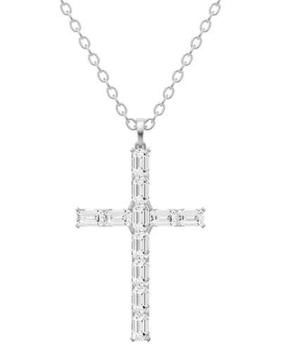 Lab Grown Diamonds 14k 3.00 Ct. Tw. Lab-grown Diamond Necklace In Metallic