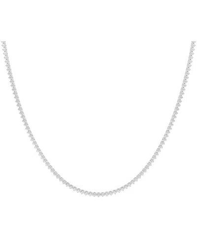 Lab Grown Diamonds 14k 3.00 Ct. Tw. Lab-grown Diamond Necklace In Metallic