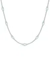 Lab Grown Diamonds 14k 3.00 Ct. Tw. Lab-grown Diamond Station Necklace In Silver