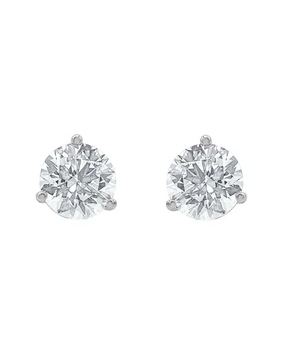 Lab Grown Diamonds 14k 3.00 Ct. Tw. Lab-grown Diamond Studs In Metallic