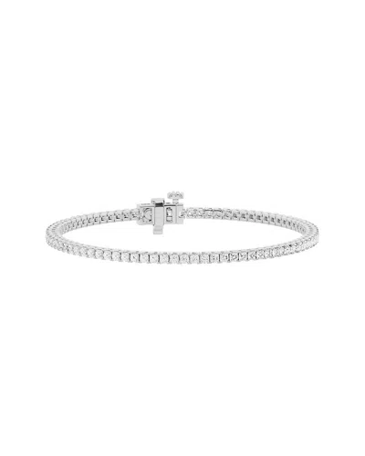 Lab Grown Diamonds 14k 3.00 Ct. Tw. Lab-grown Diamond Tennis Bracelet In Metallic