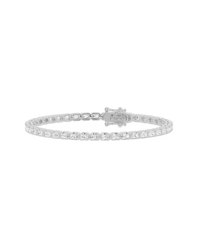 Lab Grown Diamonds 14k 3.00 Ct. Tw. Lab-grown Diamond Tennis Bracelet In Metallic