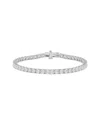 Lab Grown Diamonds 14k 10.00 Ct. Tw. Lab-grown Diamond Tennis Bracelet In Metallic