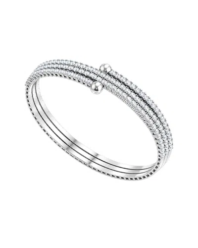 Lab Grown Diamonds 14k 3.00 Ct. Tw. Lab-grown Diamond Bangle Bracelet In Metallic