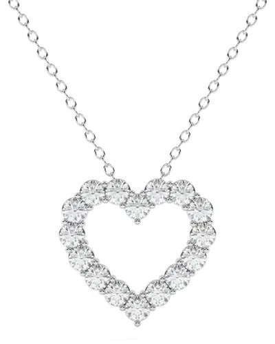 Lab Grown Diamonds 14k 3.00 Ct. Tw. Lab-grown Diamond Necklace In Metallic