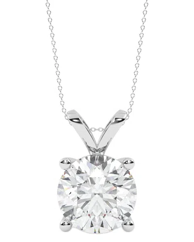 Lab Grown Diamonds 14k 3.00 Ct. Tw. Lab-grown Diamond Necklace In Metallic