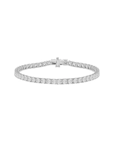 Lab Grown Diamonds 14k 3.00 Ct. Tw. Lab-grown Diamond Tennis Bracelet In Metallic