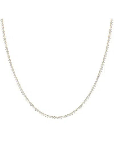 Lab Grown Diamonds 14k 3.00 Ct. Tw. Lab-grown Diamond Tennis Necklace In Metallic