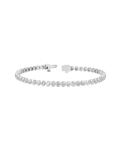 Lab Grown Diamonds 14k 3.08 Ct. Tw. Lab-grown Diamond Tennis Bracelet In Metallic
