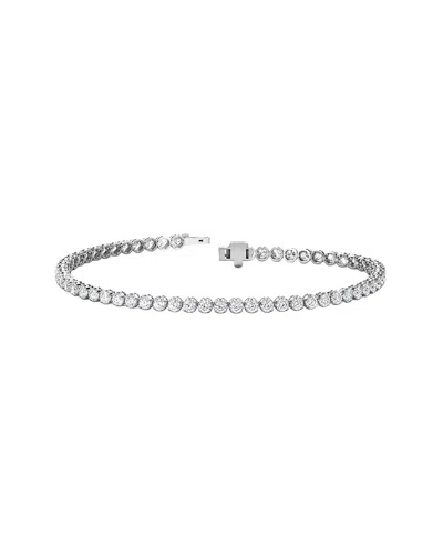 Lab Grown Diamonds 14k 3.10 Ct. Tw. Lab-grown Diamond Tennis Bracelet In Metallic