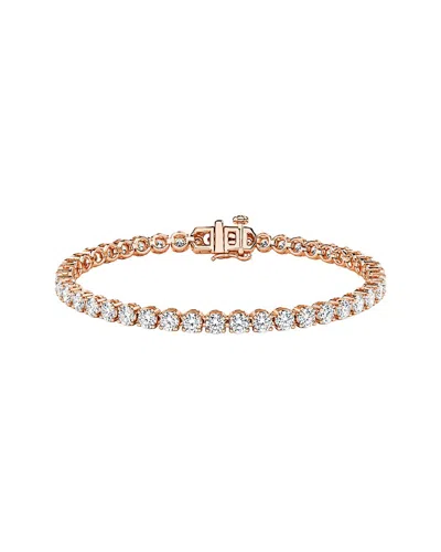 Lab Grown Diamonds 14k 3.20 Ct. Tw. Lab-grown Diamond Tennis Bracelet In Metallic