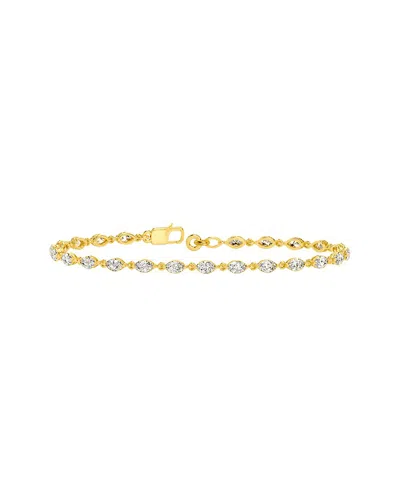 Lab Grown Diamonds 14k 3.22 Ct. Tw. Lab-grown Diamond Tennis Bracelet In Gold