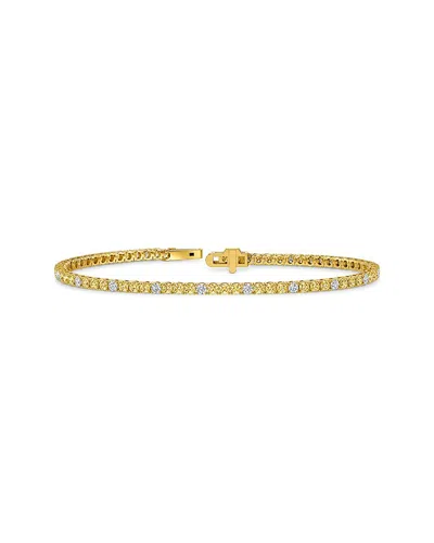 Lab Grown Diamonds 14k 3.29 Ct. Tw. Lab-grown Diamond Tennis Bracelet In Gold