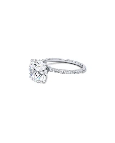 Lab Grown Diamonds 14k 3.35 Ct. Tw. Lab-grown Diamond Ring In Metallic