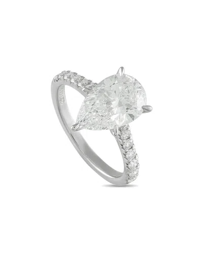 Lab Grown Diamonds 14k 3.36 Ct. Tw. Lab-grown Diamond Ring In Metallic
