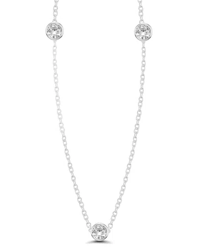 Lab Grown Diamonds 14k 3.50 Ct. Tw. Lab-grown Diamond By The Yard Necklace In Metallic