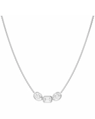 Lab Grown Diamonds 14k 3.50 Ct. Tw. Lab-grown Diamond Necklace In Metallic