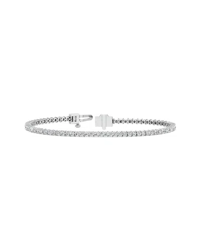 Lab Grown Diamonds 14k 3.56 Ct. Tw. Lab-grown Diamond Tennis Bracelet In Metallic