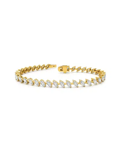 Lab Grown Diamonds 14k 3.58 Ct. Tw. Lab-grown Diamond Tennis Bracelet In Pattern