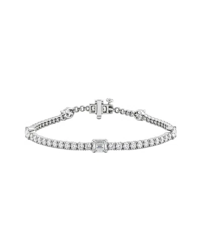 Lab Grown Diamonds 14k 3.65 Ct. Tw. Lab-grown Diamond Fashion Bracelet In Metallic
