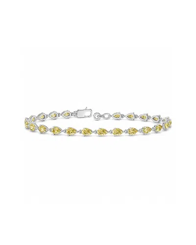 Lab Grown Diamonds 14k 3.68 Ct. Tw. Lab-grown Diamond Tennis Bracelet In Silver