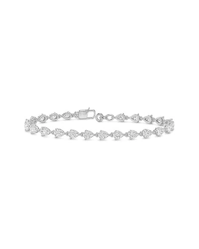 Lab Grown Diamonds 14k 3.68 Ct. Tw. Lab-grown Diamond Tennis Bracelet In Transparent
