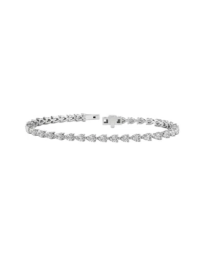 Lab Grown Diamonds 14k 3.82 Ct. Tw. Lab-grown Diamond Tennis Bracelet In Transparent