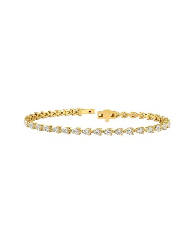 Lab Grown Diamonds 14k 3.82 Ct. Tw. Lab-grown Diamond Tennis Bracelet In Gold