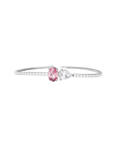 Lab Grown Diamonds 14k 3.83 Ct. Tw. Lab-grown Diamond Bangle Bracelet In Metallic