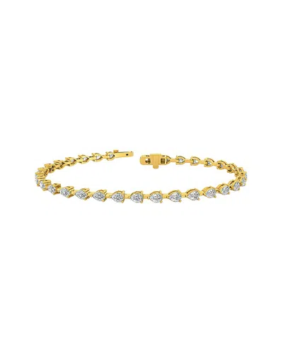 Lab Grown Diamonds 14k 3.84 Ct. Tw. Lab-grown Diamond Tennis Bracelet In Gold