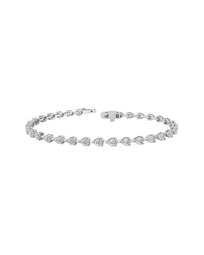 Lab Grown Diamonds 14k 3.84 Ct. Tw. Lab-grown Diamond Tennis Bracelet In Transparent