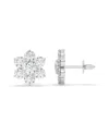 Lab Grown Diamonds 14k 3.85 Ct. Tw. Lab-grown Diamond Earrings In Silver