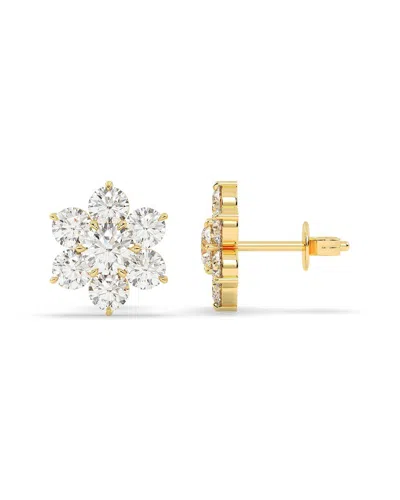 Lab Grown Diamonds 14k 3.85 Ct. Tw. Lab-grown Diamond Earrings In Gold