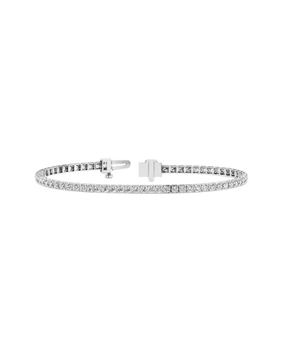 Lab Grown Diamonds 14k 3.86 Ct. Tw. Lab-grown Diamond Tennis Bracelet In Metallic