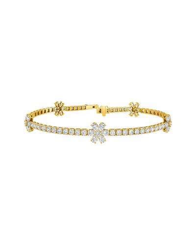 Lab Grown Diamonds 14k 3.95 Ct. Tw. Lab-grown Diamond Tennis Bracelet In Gold