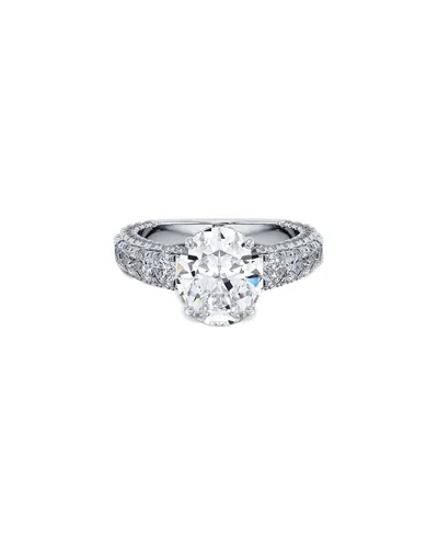 Lab Grown Diamonds 14k 4.20 Ct. Tw. Lab-grown Diamond Ring In Metallic