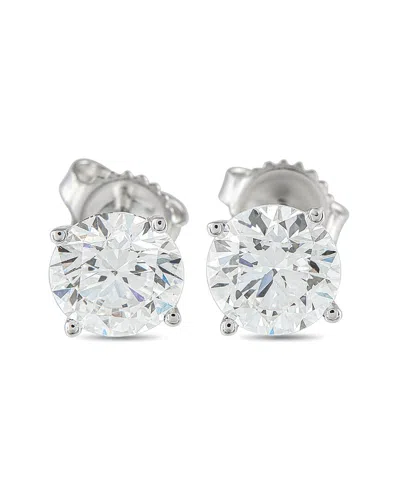 Lab Grown Diamonds 14k 4.00 Ct. Tw. Diamond Earring In Metallic