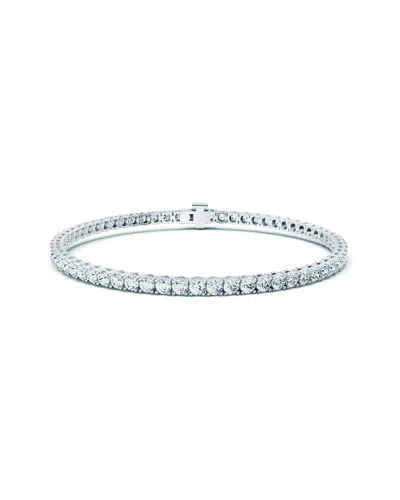 Lab Grown Diamonds 14k 4.00 Ct. Tw. Lab-grown Diamond Tennis Bracelet In Silver