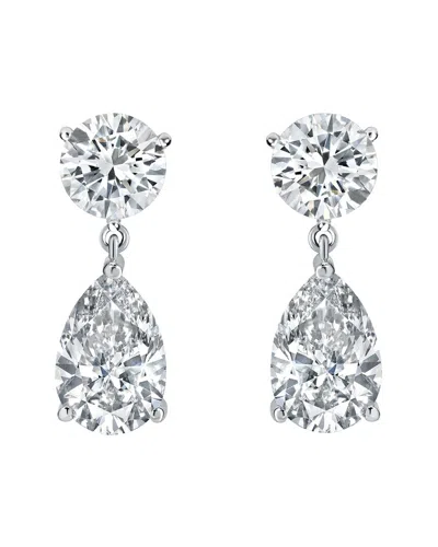 Lab Grown Diamonds 14k 4.00 Ct. Tw. Lab-grown Diamond Earrings In Metallic