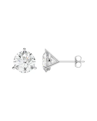 Lab Grown Diamonds 14k 4.00 Ct. Tw. Lab-grown Diamond Earrings In Metallic