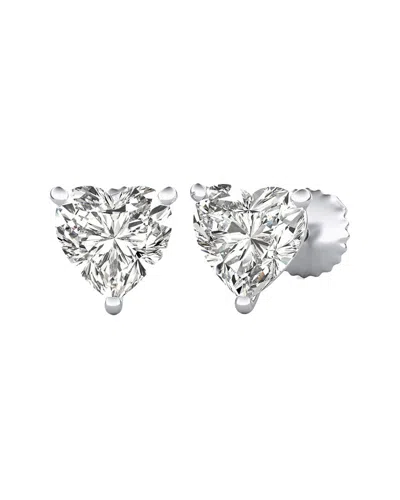 Lab Grown Diamonds 14k 4.00 Ct. Tw. Lab-grown Diamond Earrings In Metallic